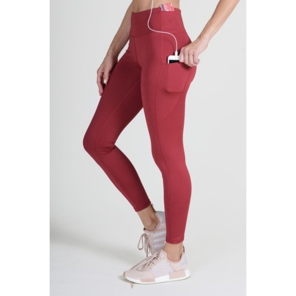 Women's High Waist Tech Pocket Workout Leggings BR - Picture 2 of 8